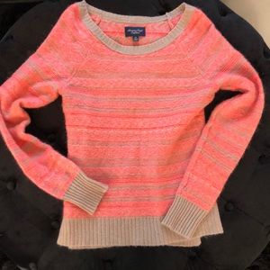American Eagle Outfitters Med pink peach orange tan sweater